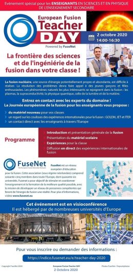 « European Fusion Teacher Day » le 2 octobre 2020